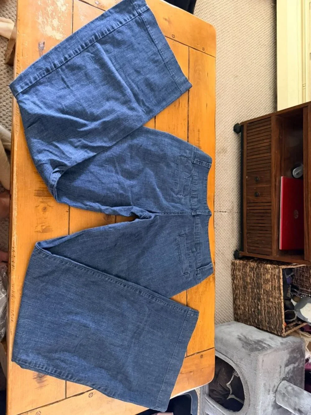 Spoon Jeans Womens Wide-Leg Denim Pants Size 7 Blue